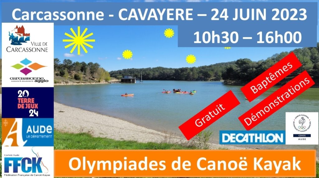 Olympiades de Canoë-kayak lac de la Cavayère à Carcassonne le 24/06/2023