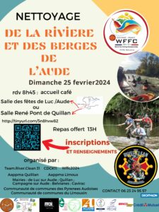 Nettoyage de l'Aude le 25 février 2024